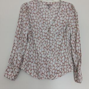EUC Rebecca Taylor Silk Floral Blouse, Size 4